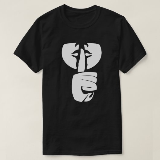 CHUT noir de T-shirt (Design devant)