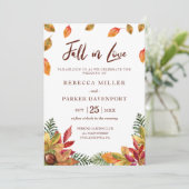 Chute amoureuse Feuilles d'automne faire-part de m (Debout devant)