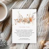 Chute Aquarelle Florale Merci funéraire