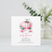 Chute Baby Douche Invitations Petite fille Citroui (Debout devant)