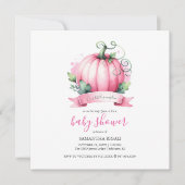Chute Baby Douche Invitations Petite fille Citroui (Devant)