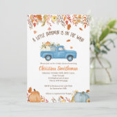 Chute Bébé Douche Invitations Pour Un Garçon (Debout devant)