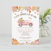 Chute Bébé Douche Invitations Pour Une Fille (Debout devant)