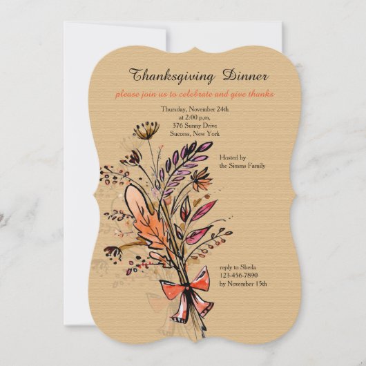 Chute Bouquet Une Invitation (Devant)