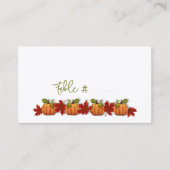 Chute Cartes Citrouilles Feuilles rouges (Devant)