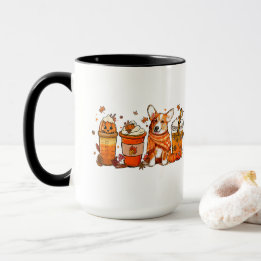 Chute Chien Mug Café, Chien de Corgi Mug, Chute Vi
