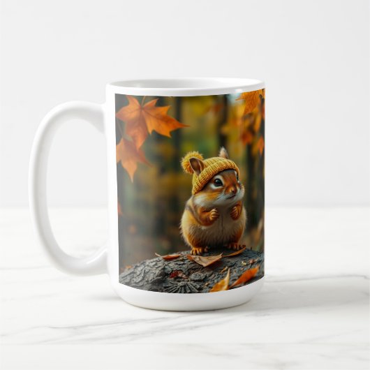 Chute Chipmunk Coffee Mug (Gauche)