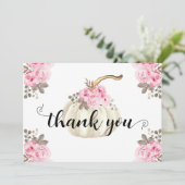 Chute Citrouille Aquarelle rose Merci Floral (Debout devant)