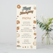 Chute Citrouille tarte Thanksgiving Dîner Menu (Debout devant)