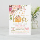 Chute d'amour Invitation à la douche nuptiale - OD (Debout devant)