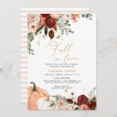 Chute d'amour Invitation de douche nuptiale, Citro (Devant / Derrière)