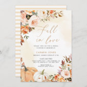 Chute d'amour Invitation de douche nuptiale, Citro (Devant / Derrière)