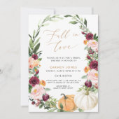 Chute d'amour Invitation de douche nuptiale, Flora (Devant)