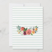 Chute d'amour Invitation de douche nuptiale, Flora (Dos)