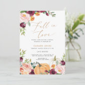 Chute d'amour Invitation de douche nuptiale, Flora (Debout devant)