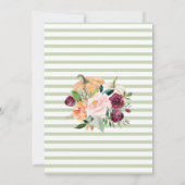 Chute d'amour Invitation de douche nuptiale, Flora (Dos)