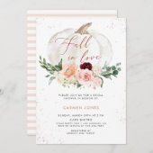 Chute d'amour Invitation de douche nuptiale, Flora (Devant / Derrière)