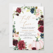 Chute d'amour Invitation de douche nuptiale, Flora (Devant)