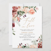 Chute d'amour Invitation de douche nuptiale, Flora (Devant)