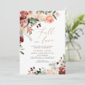 Chute d'amour Invitation de douche nuptiale, Flora (Debout devant)