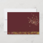 Chute Dandelion Field Wedding Carte RSVP (Dos)
