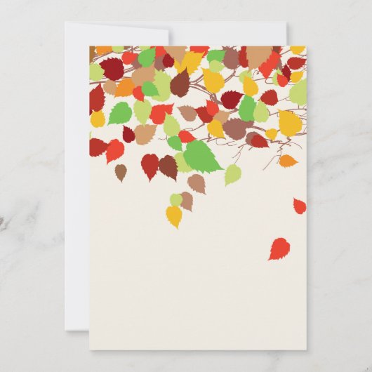 Chute dans des invitations de mariage d'amour (Dos)