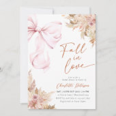 Chute dans Love Bow Floral Bridal Show Invitation (Devant)