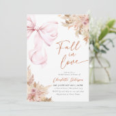 Chute dans Love Bow Floral Bridal Show Invitation (Debout devant)
