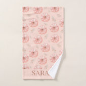 Chute de Citrouille d'aquarelle orange (Serviette à main)