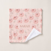 Chute de Citrouille d'aquarelle orange (Gant de toilette)