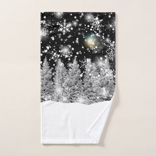 Chute de neige au solstice d'hiver (Serviette à main)