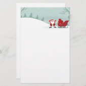 Chute de neige de Joyeux Noël + Papeterie de (Devant / Derrière)