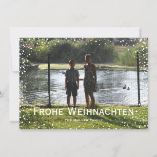 Chute de neige en photo complète Carte personnalis