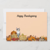 Chute de porc / Thanksgiving - Carte chat mignonne (Dos)
