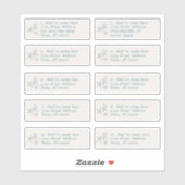 Chute de Starfish Étiquettes de adresse de message (Feuille)