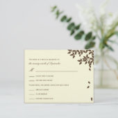 Chute des cartes de mariage Feuille RSVP/réponse ( (Debout devant)