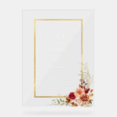 Chute dorée Terracotta Floral Bienvenue (Recto)