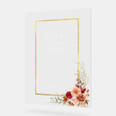 Chute dorée Terracotta Floral Bienvenue (Angle)