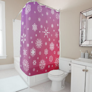 Chute du rideau de douche à neige