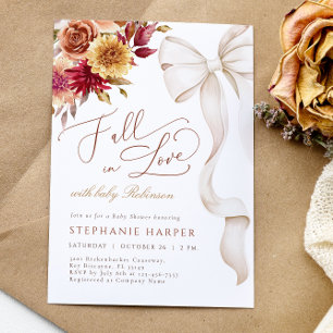 Chute en amour avec Baby shower Invitation