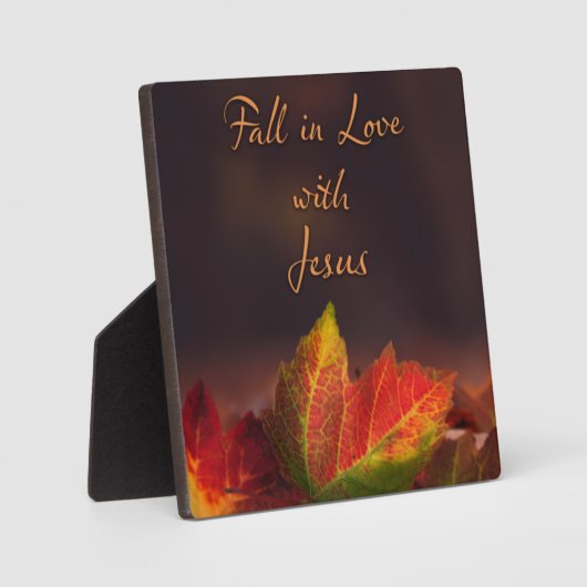 Chute en amour avec Jésus Plaque chrétienne (Recto)