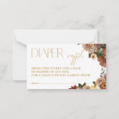 Chute En Amour Baby shower Floral Carte Raffle (Devant)