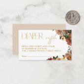 Chute En Amour Baby shower Floral Carte Raffle (Devant/Arrière en situation)