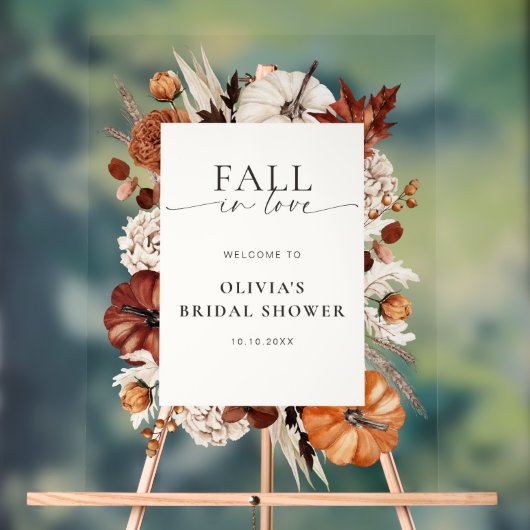 Chute en amour Cadre Citrouille neutre Bienvenue (Neutre)