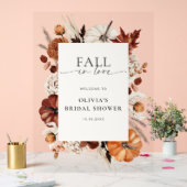 Chute en amour Cadre Citrouille neutre Bienvenue (Mariage)