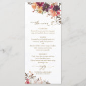 Chute en Amour Citrouille Bourgogne Mariage Cartes (Devant)