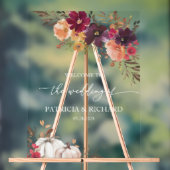 Chute en amour Citrouille Floral Mariage Bienvenue (Neutre)