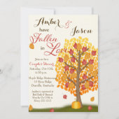 Chute en amour Couples nuptiale douche Invitation (Devant)