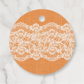 Chute en amour étiquette de faveur. Wreath bois ru (Dos)