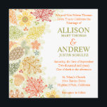 Chute en amour Faire-part de mariage<br><div class="desc">Feuilles de chute en dentelle stylisée. Idéal pour une fête mariage d'automne ou de fin d'été. Le dos de la carte est orné d'un joli coeur en feuilles. Facile à ajouter/modifier un texte. Illustration originale et design par pj design.</div>